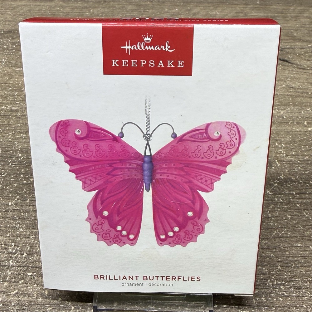 Hallmark Keepsake 2023 Ornament Brilliant Butterflies 7th Series QXR8077 Pink